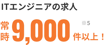 有効求人数 常時9,000人