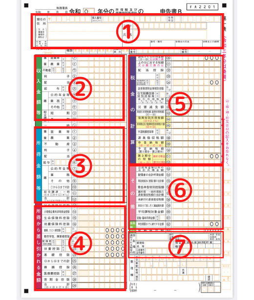 確定申告書を書く